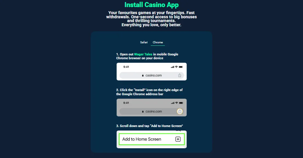 wagertales casino app