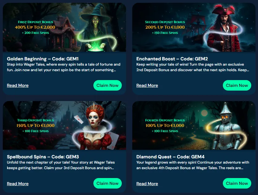 wagertales casino welcome